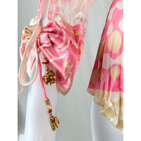 Y2K Roberto Cavalli vintage silk blouse size X - Picture 3 of 8